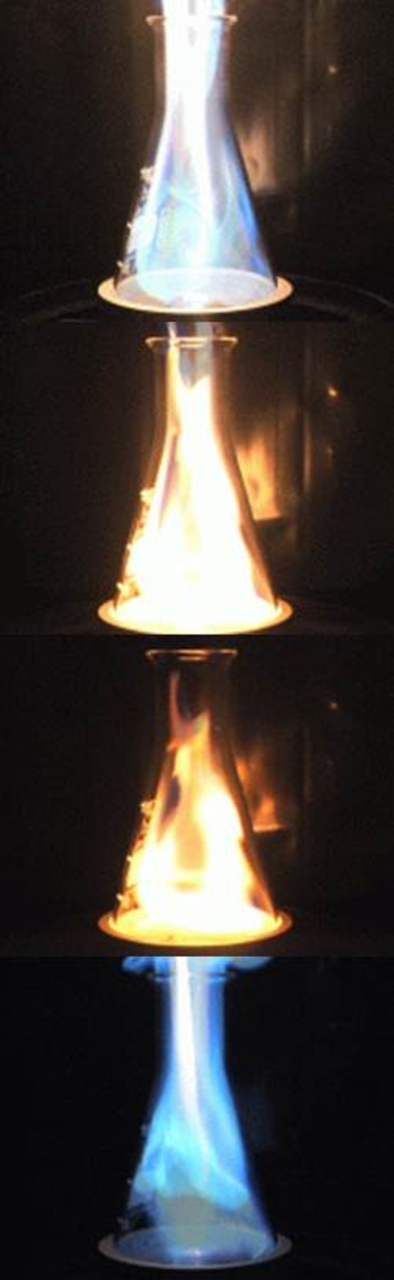 Verbrennung in einem Erlenmeyerkolben